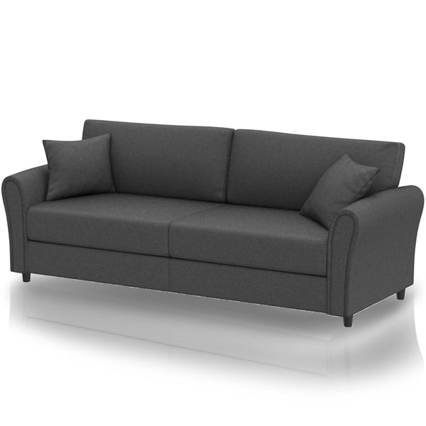 online Divano 3 Posti 212x75x87 cm in Tessuto Grigio Scuro Premium Sofa