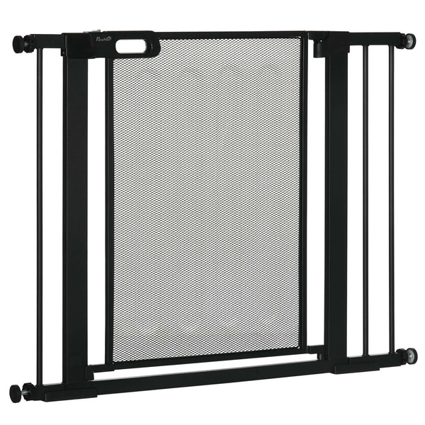 Cancellino per Cani Estensibile a Pressione con Chiusura Automatica 75-103x76 cm in Acciaio e ABS Nero acquista