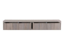 Mensola da Parete con 2 Cassetti 88,2x13,4x20 cm in Fibra di Legno Domino Marrone e Rovere Moka Seconda Scelta-7