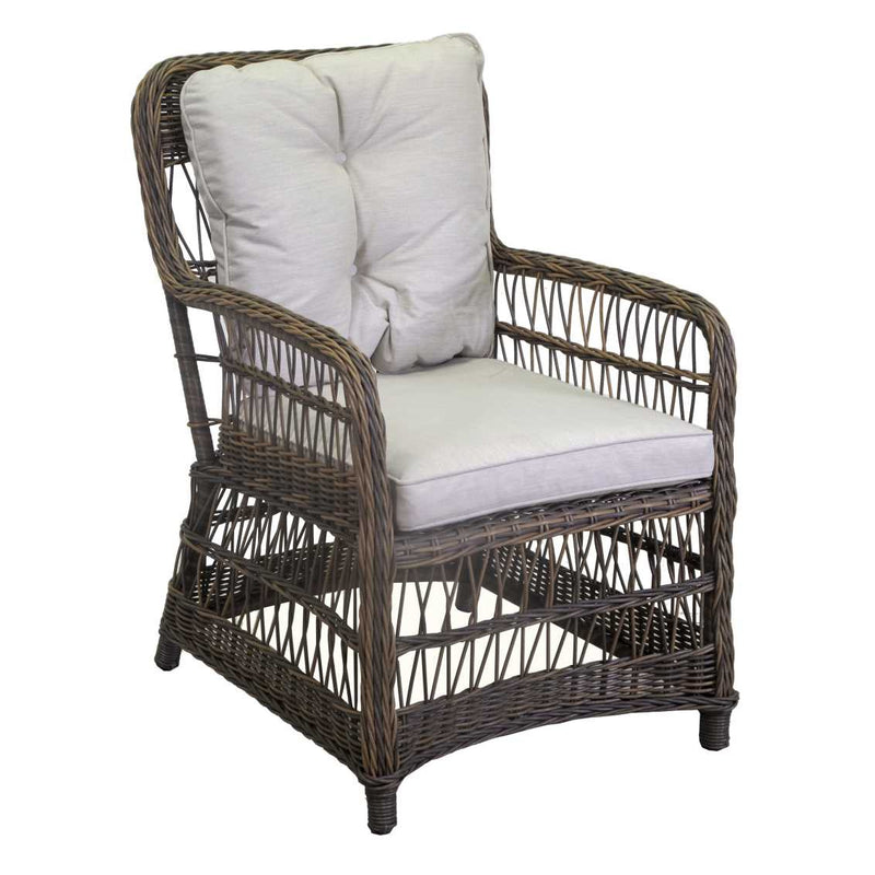 Poltrona da Giardino 78x63xh92 cm in Alluminio e Polyrattan  Baltimora Grigio-1