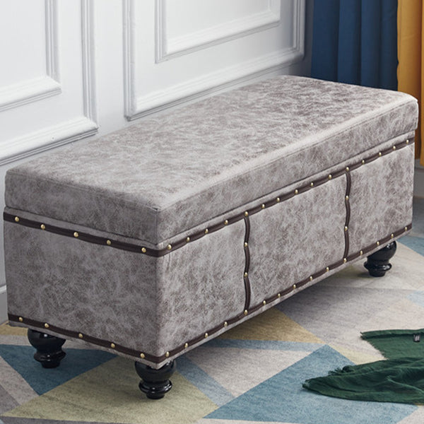 Cassapanca Contenitore Ecopelle Divano Panca Pouf Contenitore 80x40x43 cm Grigio online