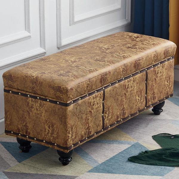 Cassapanca Contenitore Ecopelle Divano Panca Pouf Contenitore 80x43 cm Mostarda online