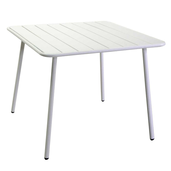 Tavolo da Giardino 80x80xh72 cm in Metallo Rovigo Bianco acquista