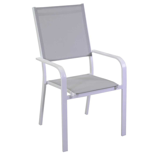 Sedia da Giardino 55x54xh98 cm in Alluminio Kelso Bianco sconto