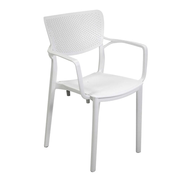 Sedia da Giardino 54,5x53xh84 cm in Polipropilene Alezio Bianco sconto