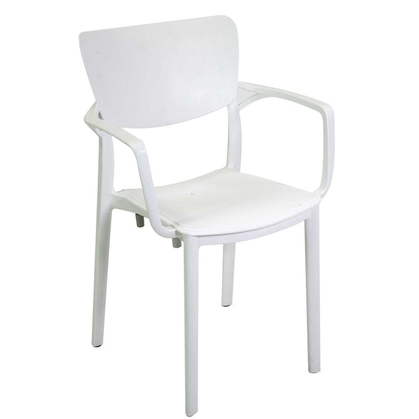 Sedia da Giardino 54,5x53xh84 cm in Polipropilene Damla Bianco prezzo