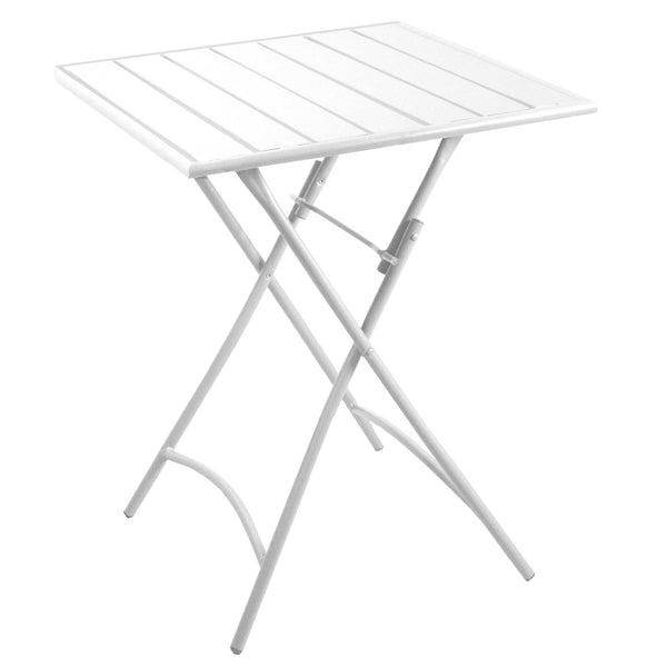 online Tavolo da Giardino 60x60xh72 cm in Metallo Rovigo Bianco