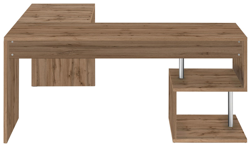 Scrivania Angolare 180/160x60x77,5cm cm Esse Quercia Wotan-4