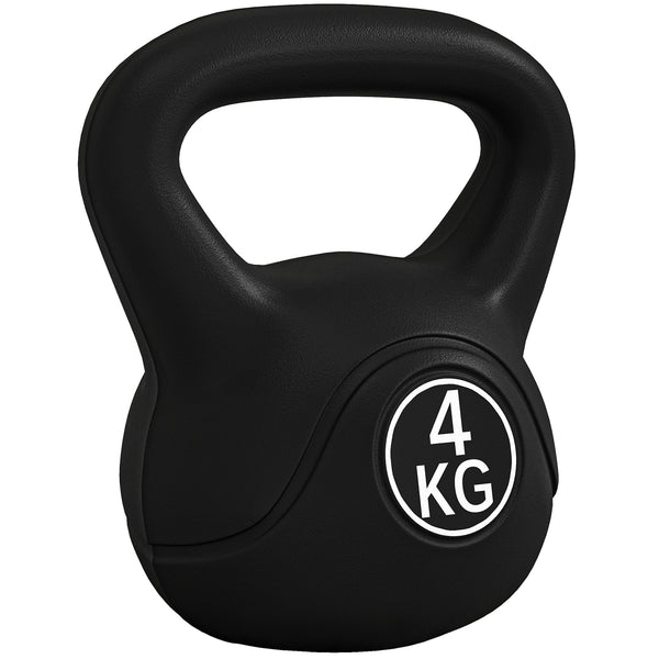 sconto Kettlebell per Allenamento 4 kg in Plastica e Sabbia Nero