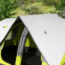 Tenda da Campeggio 4 posti con 2 Spazi Separati 450x215Px180 cm in Poliestere e Fibra di Vetro Verde-9