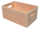 Contenitore Box Salvaspazio Sovrapponibile 30x20x14 cm in Legno di Pino Naturale  -1