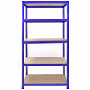 Set 5 Scaffali Senza Bulloni 90x45x180 cm con Connettori in Acciaio Blu -4