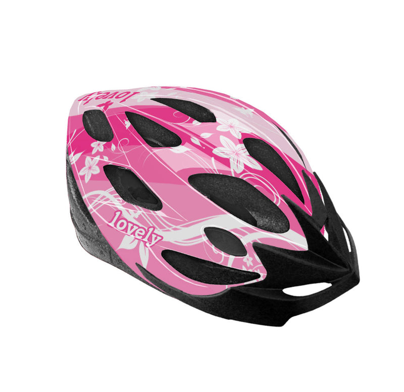 Casco JUNIOR Aereodinamico per Bambini Misura 52-56 cm con Fori di Aerazione Rosso o Rosa-2