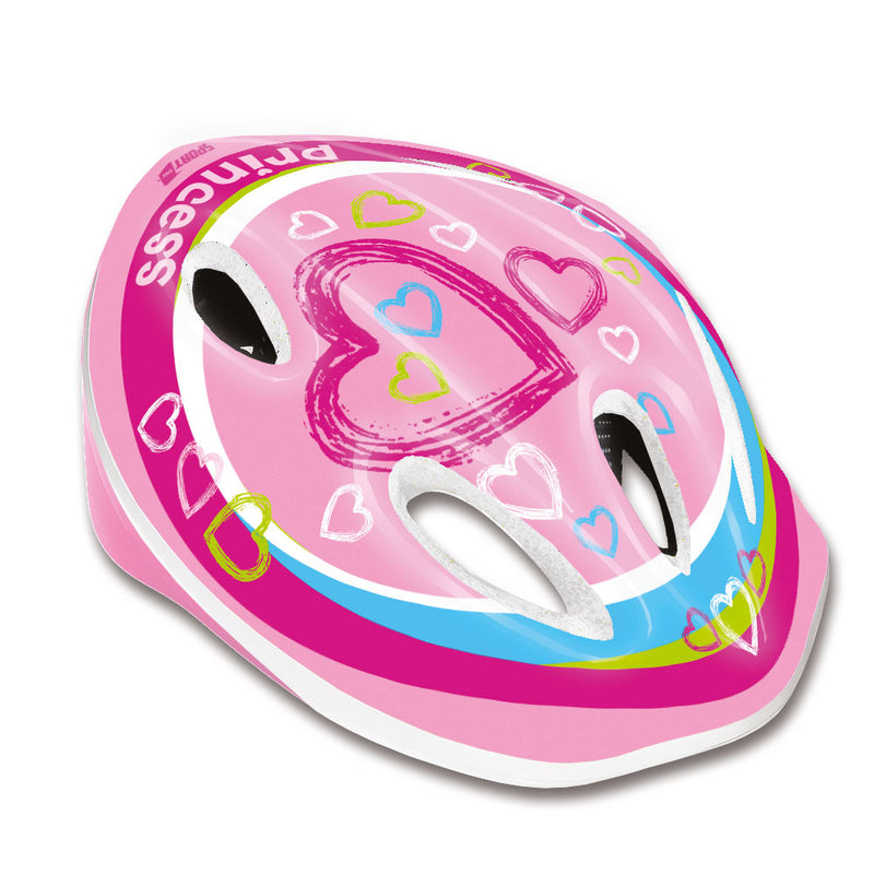 Casco EASY GIRL Aereodinamico per Bambini Misura 52-56 cm con Fori di Aerazione Rosa o Fucsia  -2