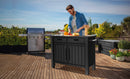 Tavolino per Barbecue 134x90x52 cm con Cassetti e Accessori Keter Unity XL Grafite-5