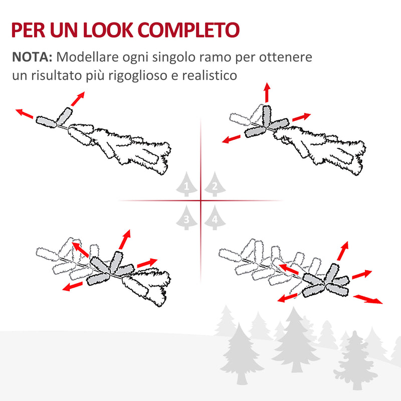 Albero di Natale Artificiale 150 cm 294 Rami Folti Verde  -5