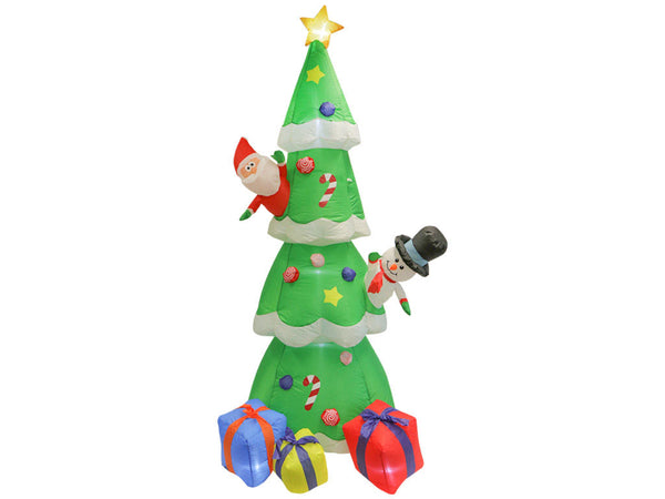 online Albero di Natale Gonfiabile 240 cm con Babbo Natale e Pacchi Regalo  con Luci LED