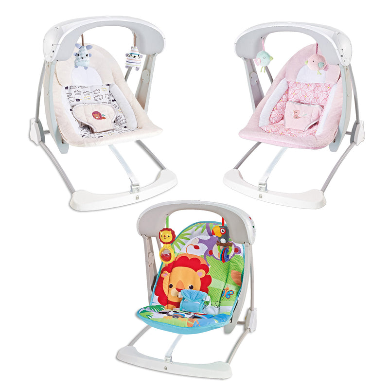 Altalena dondolo oscillante con Musica per Bambini 65x63x49 cm in Acciaio e Poliestere Baby Dreams  -1