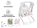 Altalena dondolo oscillante con Musica per Bambini 65x63x49 cm in Acciaio e Poliestere Baby Dreams  -5