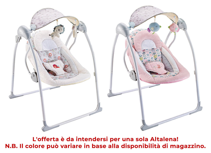 Altalena dondolo oscillante con Musica per Bambini 86x74x63 cm in Acciaio e Poliestere Baby Sweet  -5