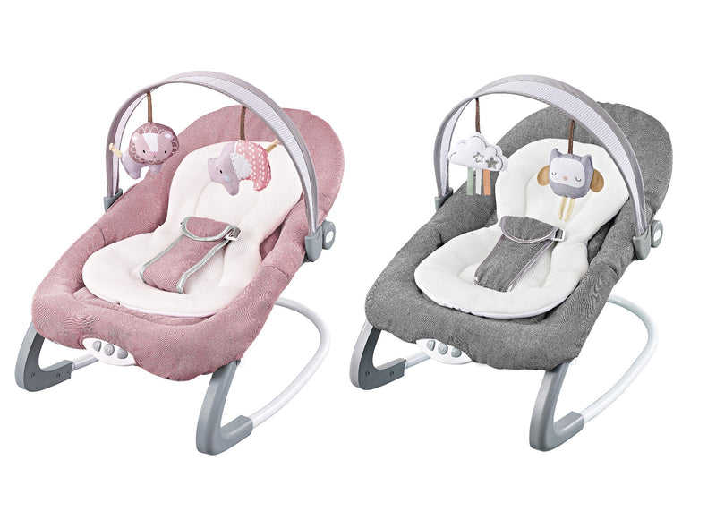 Sdraietta Dondolo con Musica per Bambini 60x68x42 cm  in Acciaio e Poliestere Baby Soft  -1