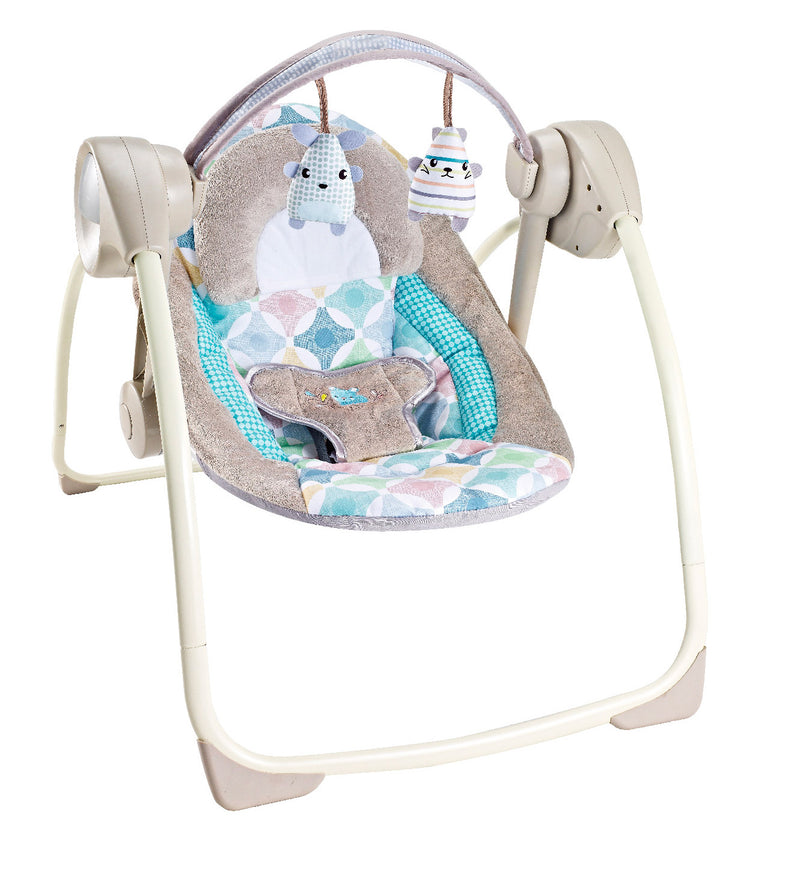 Altalena dondolo oscillante con Musica per Bambini 69x70x56 cm in Acciaio e Poliestere Baby Puppy  -3