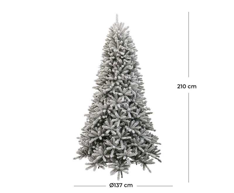 Albero di Natale Artificiale Innevato Eucalipto del Gargano Varie Misure-2