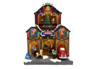 Villaggio Natalizio Fabbrica di Babbo Natale 29x16x23 cm con Movimento Luci e Suoni  -1