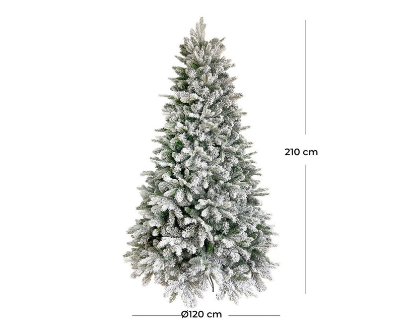 Albero di Natale Artificiale Innevato Mandorlo Varie Misure-2