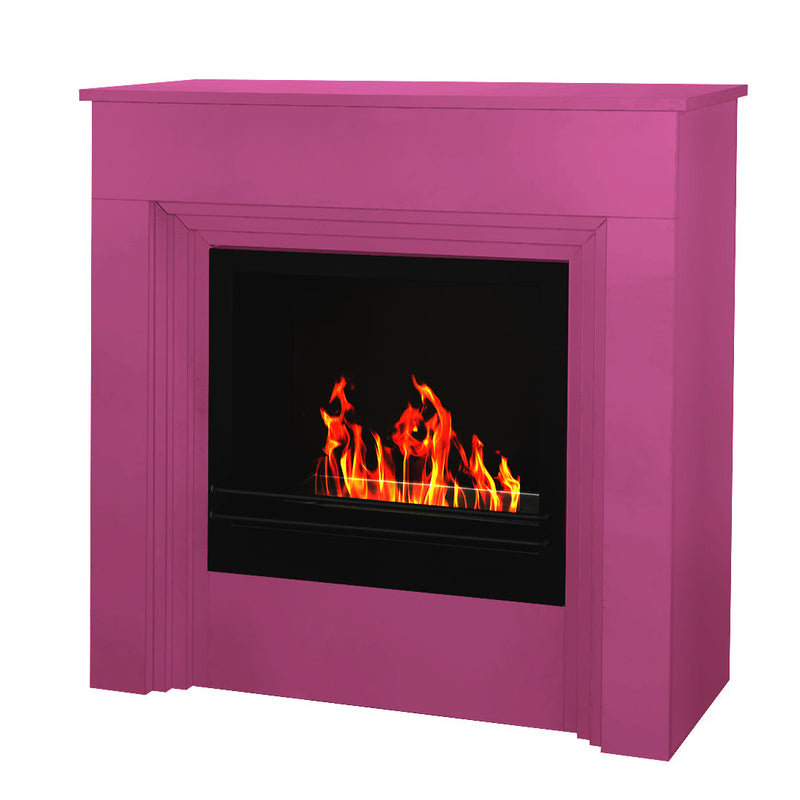 Camino a Bioetanolo da Pavimento 96x35xH96 cm Bellini Fucsia-1