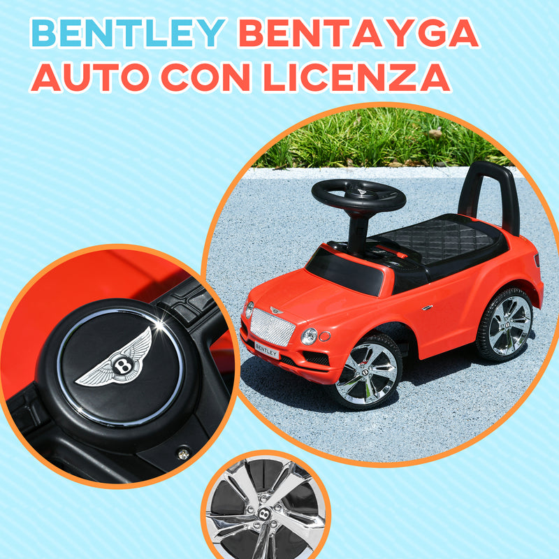 Macchina Cavalcabile a Spinta per Bambini Licenza Ufficiale Bentley Bentayga Rosso   -4