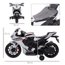 Moto Elettrica per Bambini con Licenza Honda CBR 1000RR 6V Velocità 3km/h Bianco  -3