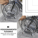 Rastrelliera Portabici per 2 Biciclette Posizione Regolabile in Acciaio 50x34x27,5 cm -4