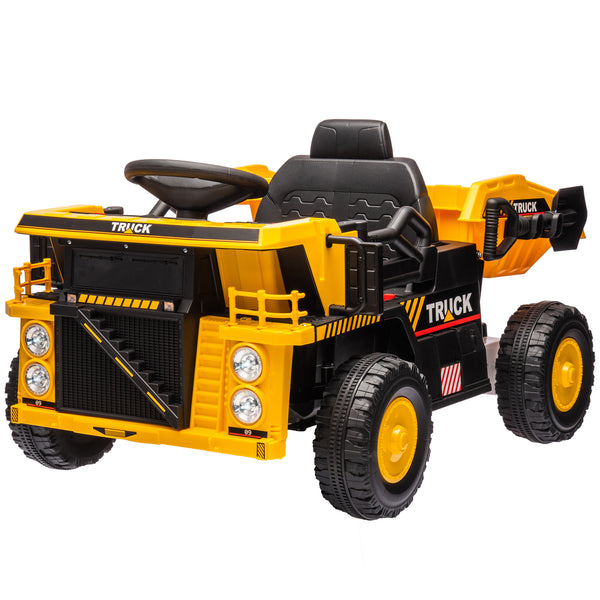 acquista Camion Elettrico per Bambini 12V Velocità 3-6km/h Giallo