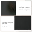 Scrivania Angolare da Ufficio 2 Cassetti e 2 Ripiani 117x82x74 cm in Legno Nero -7