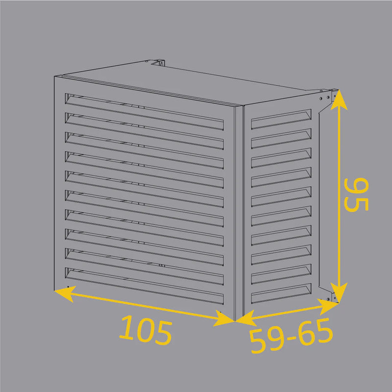 Copri Condizionatore 105x95x65 cm in Alluminio Blade L Antracite-5