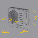 Copri Condizionatore 90x70x52 cm in Alluminio Blade S Bianco-6