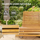 Sedia a Dondolo da Giardino a S con Seduta Ergonomica 130x60x60 cm in Legno di Abete e di Pino-6