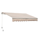 Tenda da Sole per Esterno a Bracci Avvolgibile 295x200 cm con Apertura a Manovella Beige-1