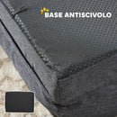 Cuccia per Cani Taglia Grande Imbottita con Cuscino Rimovibile Lavabile 120x80x22 cm Grigio Carbone -7