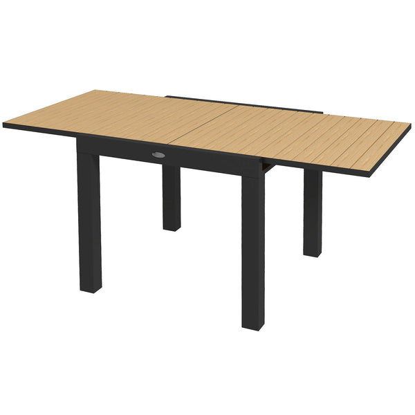 online Tavolo da Giardino Allungabile per 4-6 Persone 81/162x80x75 cm in Alluminio con Piano a Doghe Giallo
