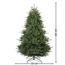 Albero di Natale realistico alto 240 cm con 2488 rami realizzato in PE+PVC di colore verde -2