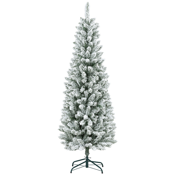 Albero di Natale Artificiale Innevato 180 cm 479 Rami Design Alto e Stretto Verde acquista