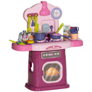 Cucina Giocattolo per Bambini 51x21x60 cm 38 Pezzi e Suoni Realistici Rosa -1