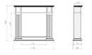 Camino a Bioetanolo da Pavimento 115x25 cm Inportal 1 Bianco con Vetro