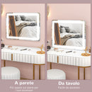 Specchio Trucco 80x62x14 cm con LED Regolabili Touch e Ingranditore 10x    -8