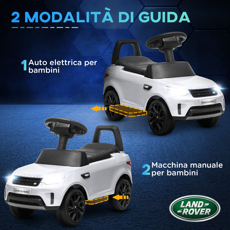 Macchina Elettrica per Bambini Licenza Land Rover Discovery 6V Velocità 3km/h Bianco -4