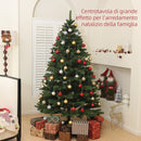 Albero di Natale Artificiale 180 cm 1050 Rami Apertura a Cerniera Verde -4