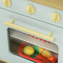 Cucina Giocattolo per Bambini con Fornelli e Armadietti 72x33x85,2 cm in Legno e PP Blu e Bianco -8