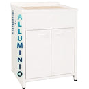 Mobile Lavatoio da Esterno in Polipropilene e Alluminio 60x45x83 cm Bianco